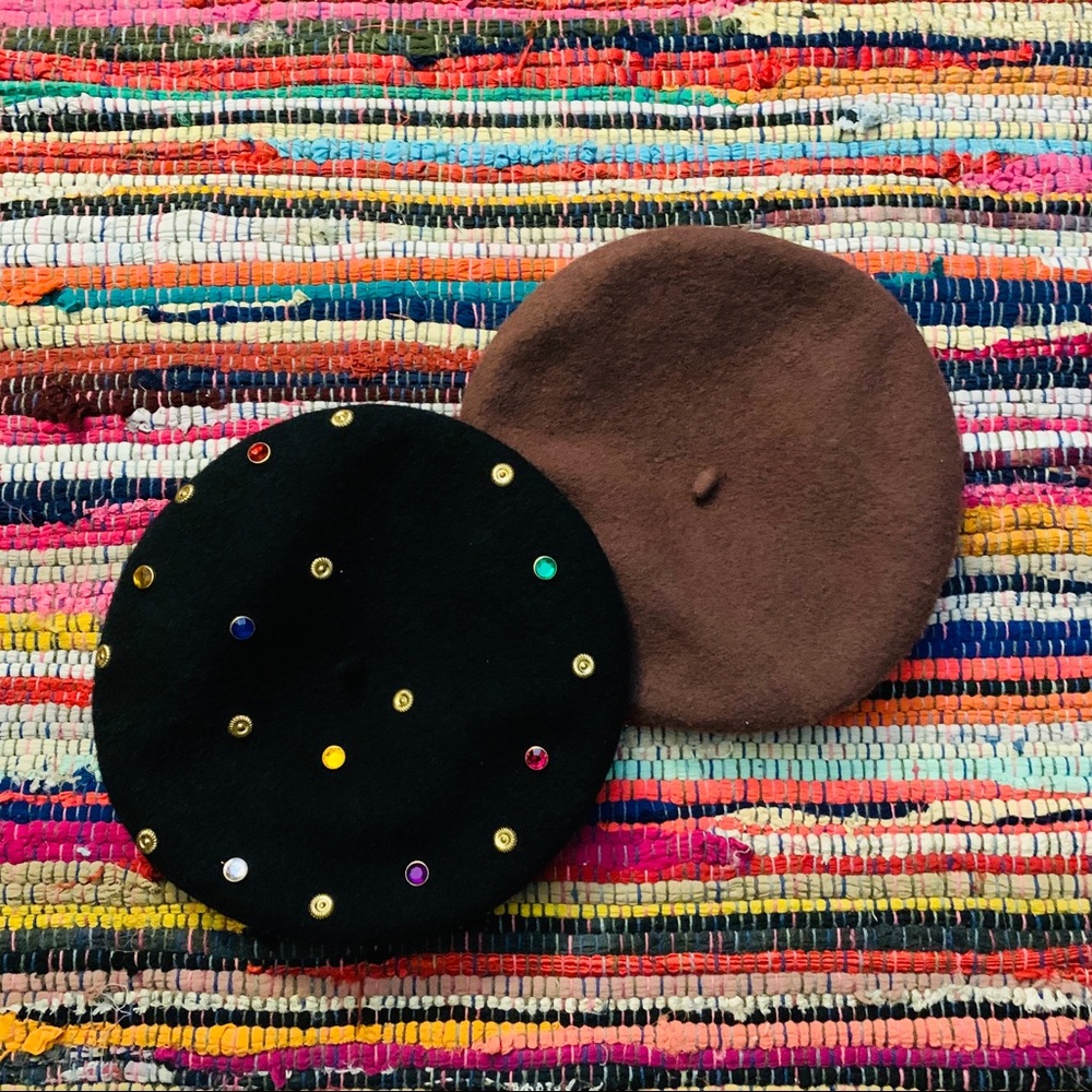 vintage style beret bundle jewel